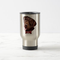 Tazas del viaje del perro del labrador retriever