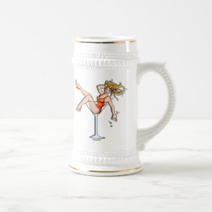 Tazas del viaje, tazas - chica en un Martini,