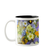 tazas diseñadas con flores