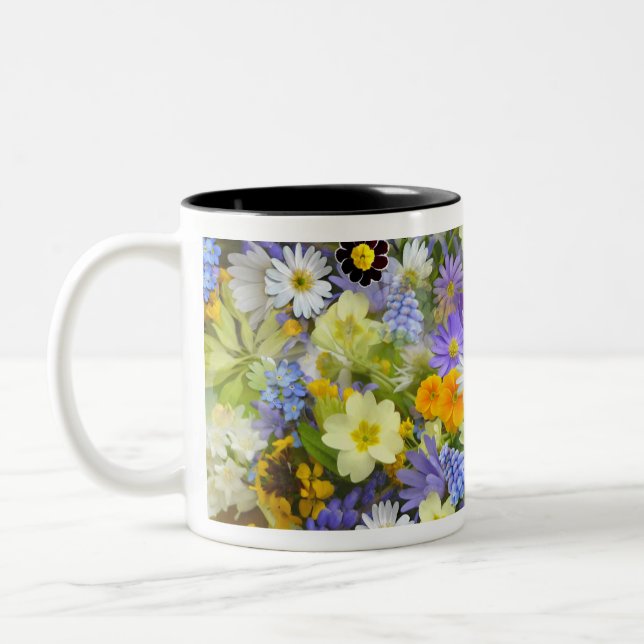 tazas diseñadas con flores (Izquierda)