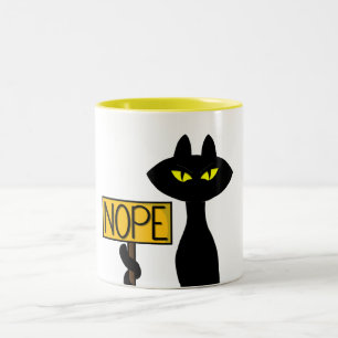 Tazas divertidas de Bad Boogie -El Gato- "NOPE"