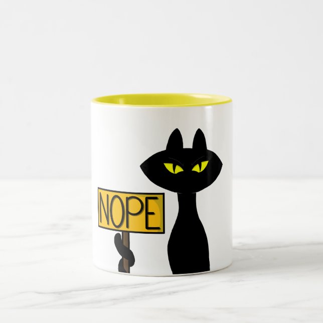 Tazas divertidas de Bad Boogie -El Gato- "NOPE" (Centro)