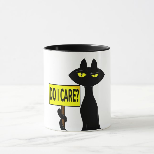 Tazas divertidas de Bad Boogie - ¿Me importa? seña (Centro)