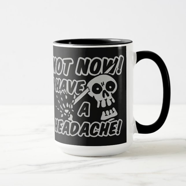 Tazas divertidas del cráneo del dolor de cabeza (Derecha)