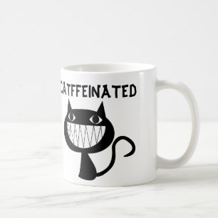 Tazas divertidas del gato del café de CATFFEINATED