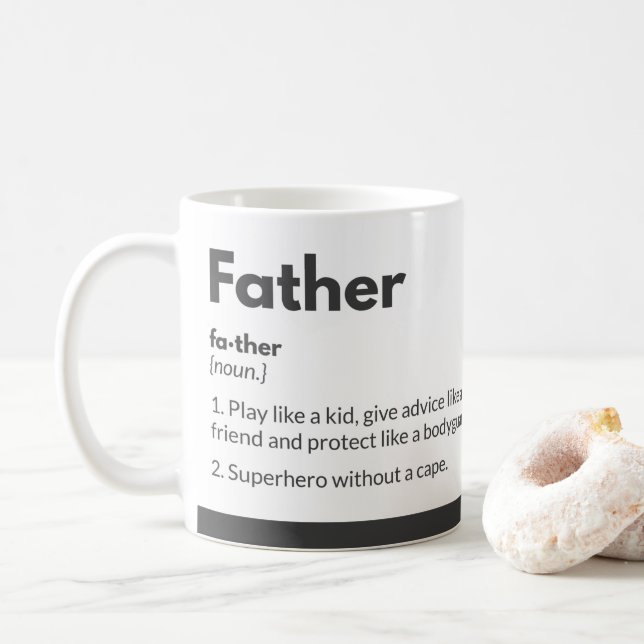 Tazas divertidas para papá con tipografía ingenios (Con donut)