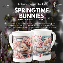Tazas Especiales de Porcelana de Hueso #10 Conejos