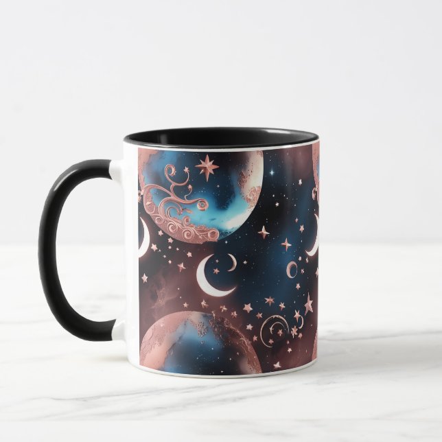 Tazas - Fase Lunar Celestial de Oro Rosa Café de L (Izquierda)
