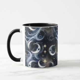 Tazas - Fase Lunar Celestial Plateada Metálica de