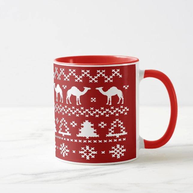 Tazas feas del suéter del navidad del camello del (Derecha)
