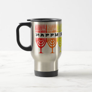 Tazas felices del viaje de Chanukah del arco iris