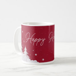 Tazas Felices Fiestas – Taza Roja Rubí Invernal Fe