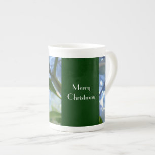 Tazas Feliz Navidad Hortensias Azules