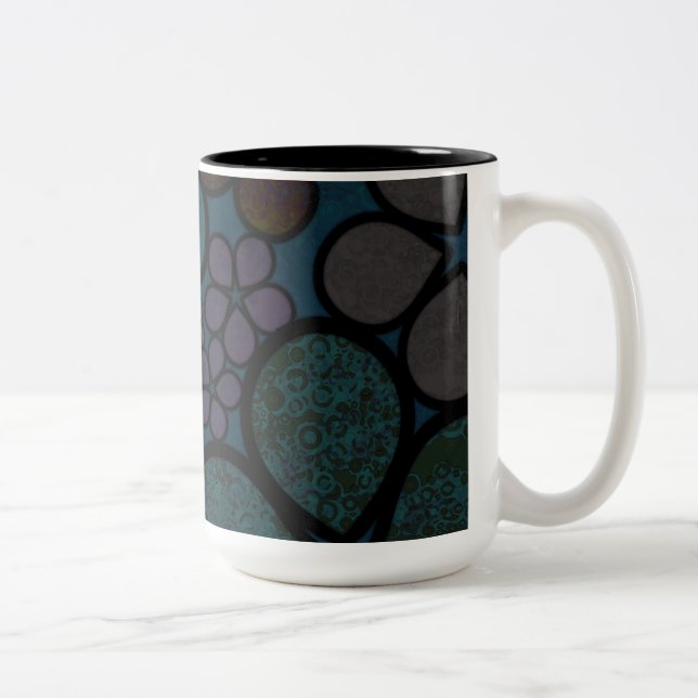 Tazas florales texturizadas modernas multicolores (Derecha)