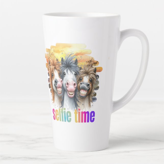 Tazas horse meme – funny horses on a selfie (Derecha)