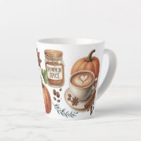 Tazas ilustradas con sabor a calabaza