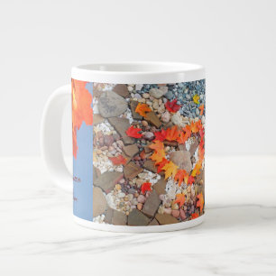 Tazas Jumbo grandes de Otoño Amor Hojas Corazón