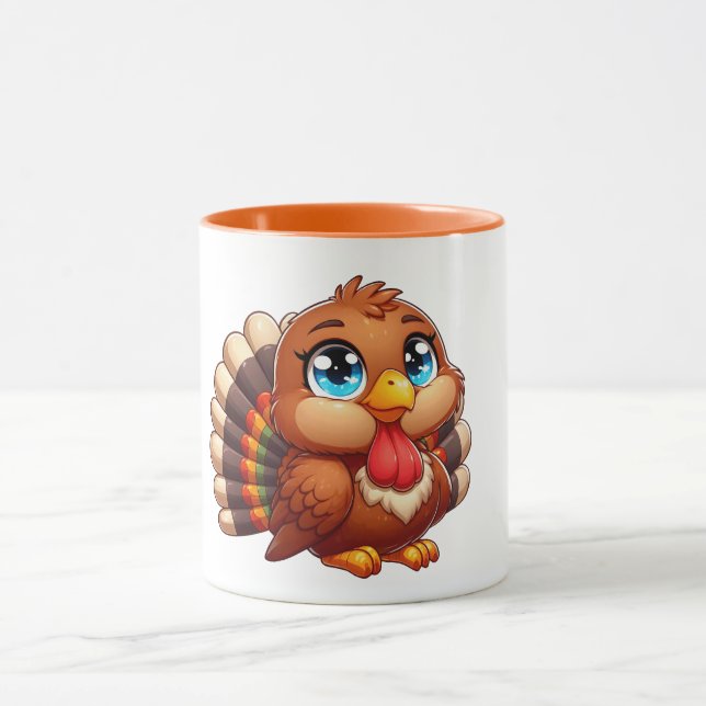 Tazas lindas de Acción de Gracias (Centro)
