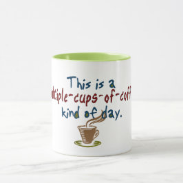 Tazas múltiples de día del café