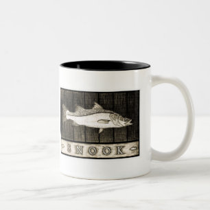 Tazas negras y blancas del vintage de Snook