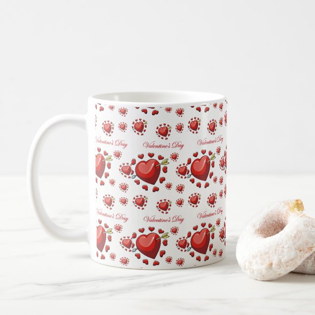 Tazas para el Día de San Valentín (Con donut)