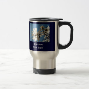 Tazas para la mejor mamá nueva Flores de Magnolia