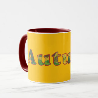 Tazas personalizadas con la palabra Otoño