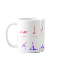 Tazas personalizadas de posturas de yoga para rega