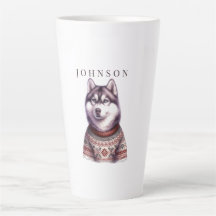 Tazas personalizadas de vacaciones, Husky Siberian
