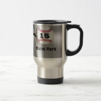 Tazas personalizadas del béisbol con NOMBRE y