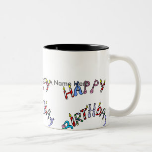 Tazas personalizadas del cumpleaños