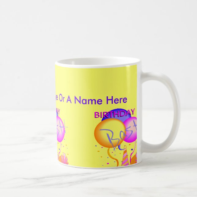 Tazas personalizadas del cumpleaños (Derecha)