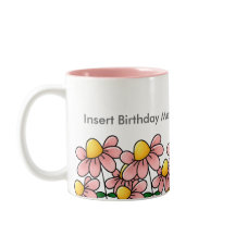 Tazas personalizadas del cumpleaños