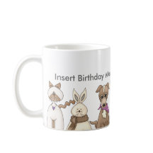 Tazas personalizadas del cumpleaños