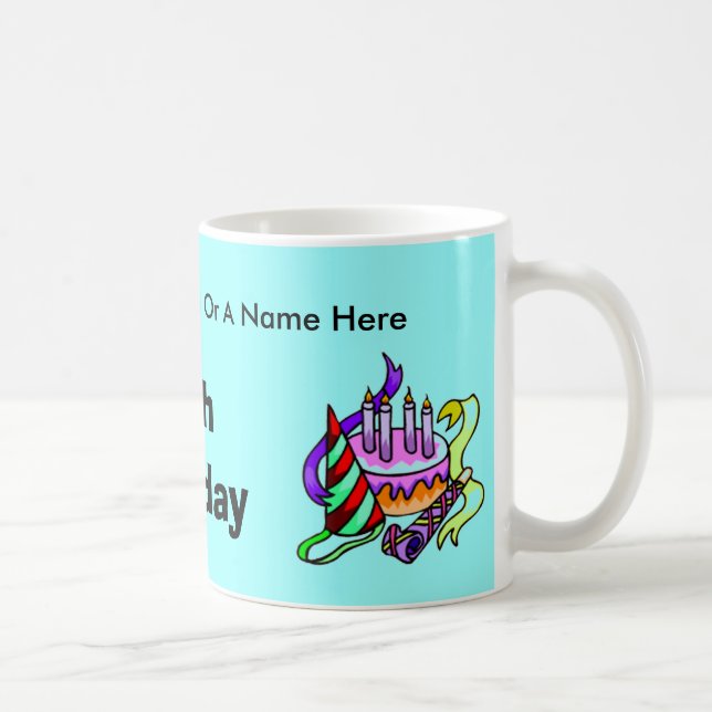Tazas personalizadas del cumpleaños (Derecha)