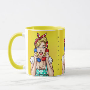 Tazas personalizadas Mujer Pop Art