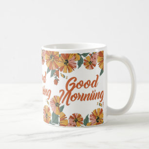 tazas personalizadas o diseños florales buenos día