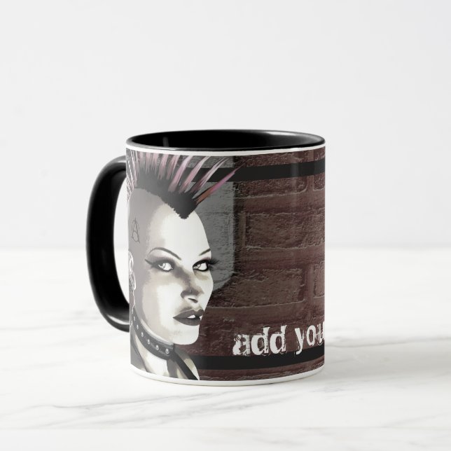 Tazas personalizadas punk británico retro (Anverso izquierdo)