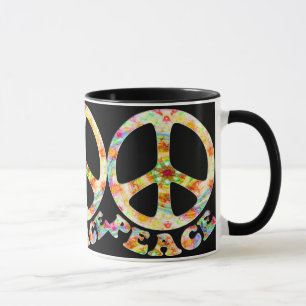 Tazas pintadas de la paz