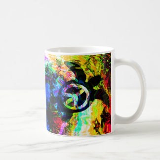 Tazas psicodélicas de las tortugas de la paz