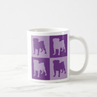 Tazas púrpuras del barro amasado