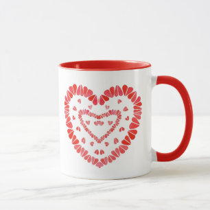 TAZAS ROJAS COMBO Corazones Dulces