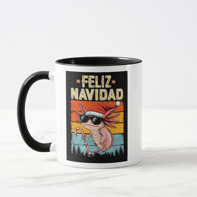 Tazas Sonrientes de Ajolotes Feliz Navidad - Vinta (Izquierda)