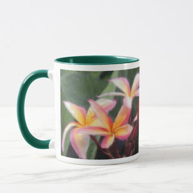 Tazas tropicales hawaianas del Plumeria y del (Izquierda)