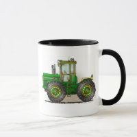 Tazas verdes del tractor del monstruo