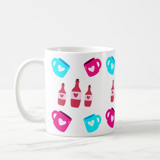 Tazas y botellas del Día de San Valentín  (Izquierda)