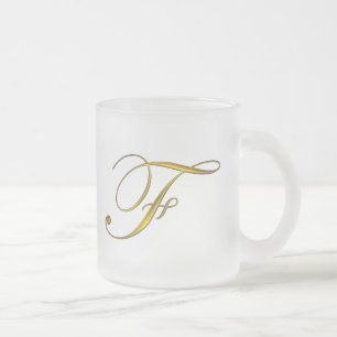 Tazas y Steins del monograma F del oro