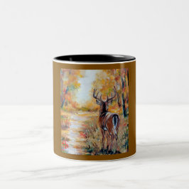 Tazas y tazas de venado de cola blanca de otoño