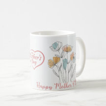 Tazas y tazones del Día de la Madre Feliz