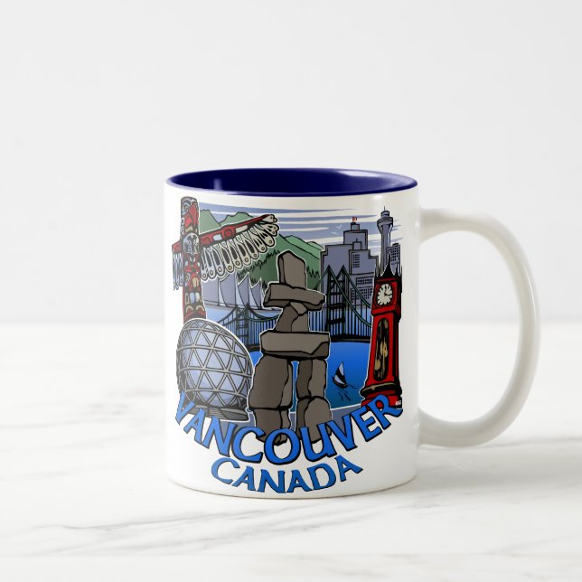 Tazas y vidrios de las tazas de café de Vancouver (Derecha)